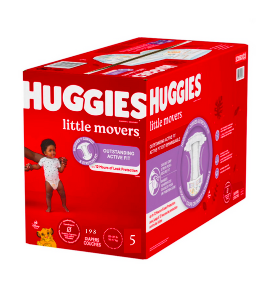 Couches Huggies – Taille 5 (198 pcs)